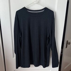 Lulu Lemon Men's Navy Blue Long Sleeve Shirt